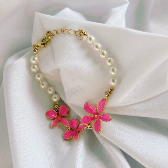 vintage flower bracelet A541 - Picture 2 of 4